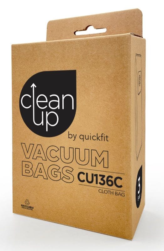 CleanUp CU136C Vacuum Cloth Bags 3 Pack