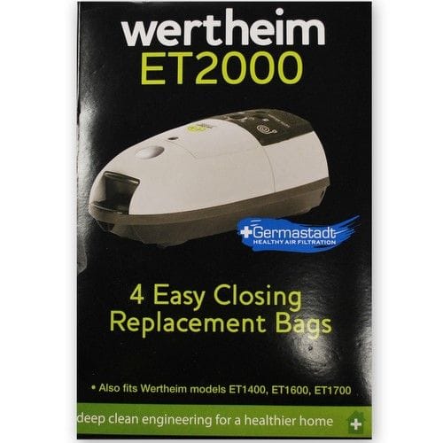 Wertheim ET1400, ET1600, ET1700 and ET2000 Vacuum Cleaner Bags (Genuine)
