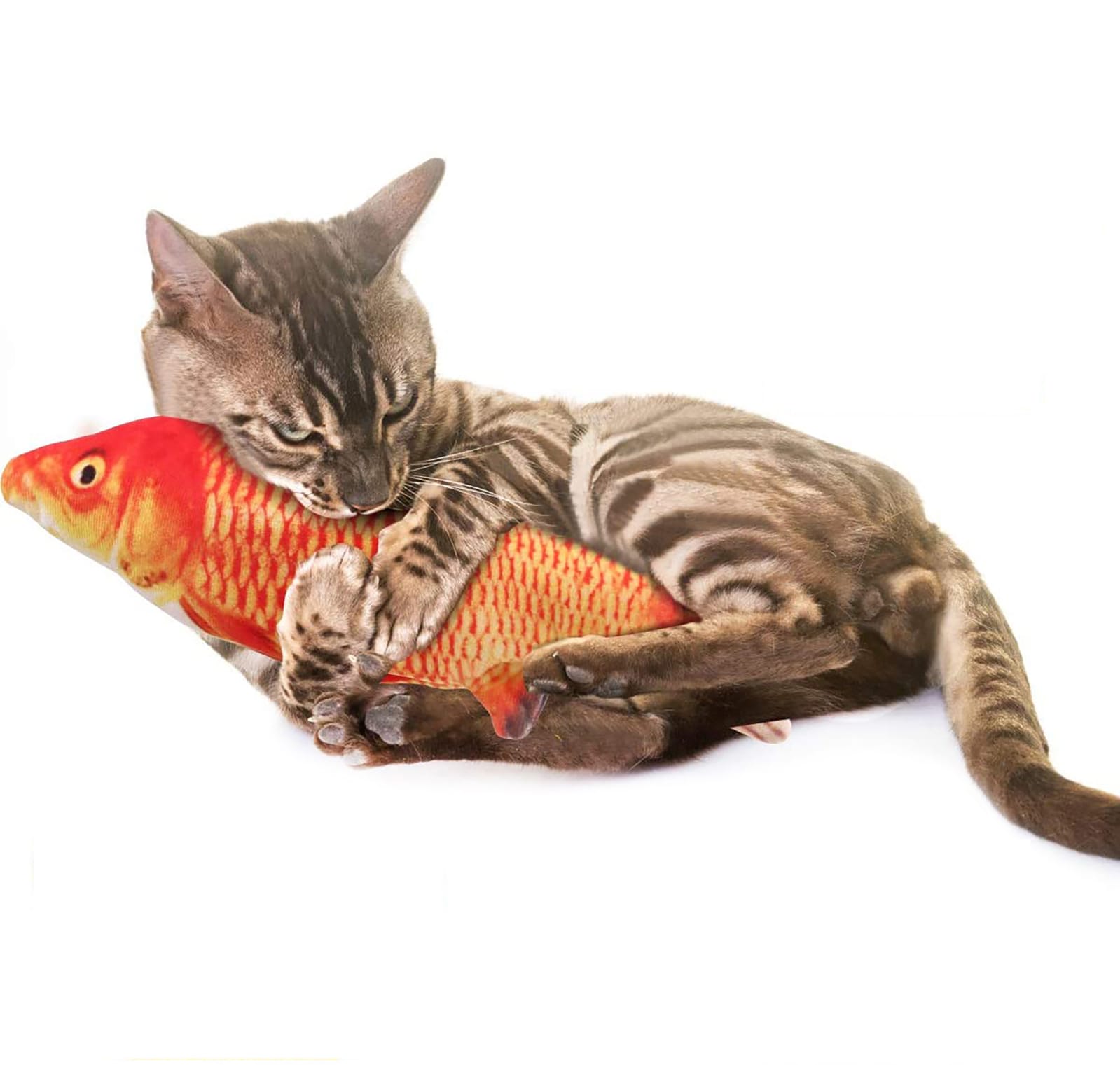 Flippy Fish Orange Cat Toy