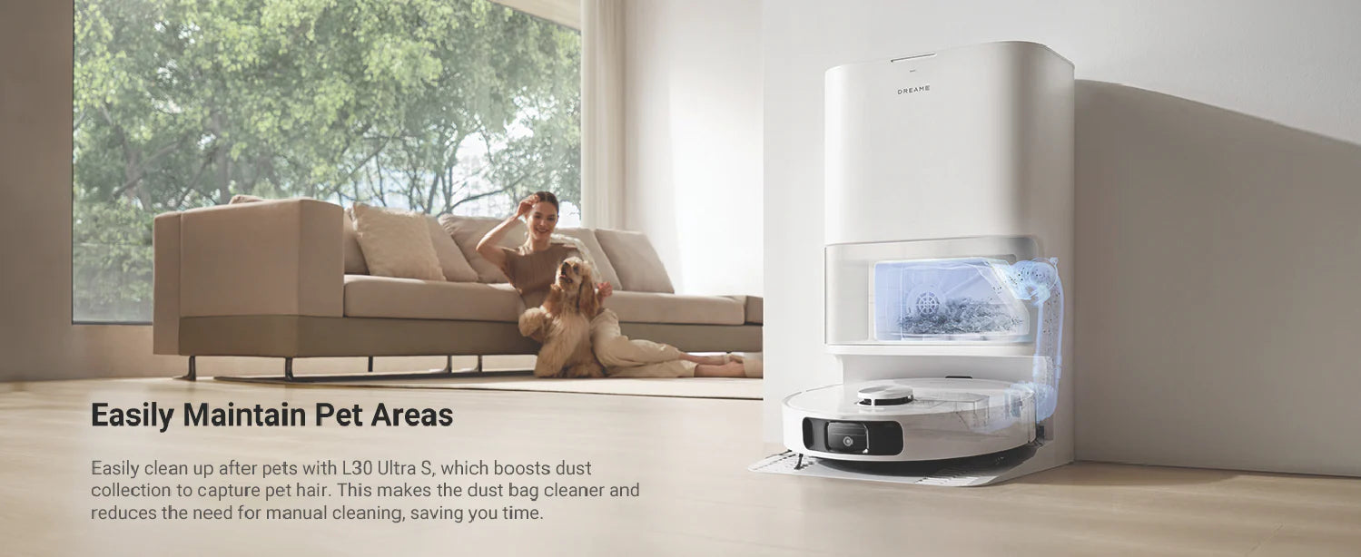 Dreame L30 Ultra S Robot Vacuum and Mop with Self-Cleaning and Auto-Empty
