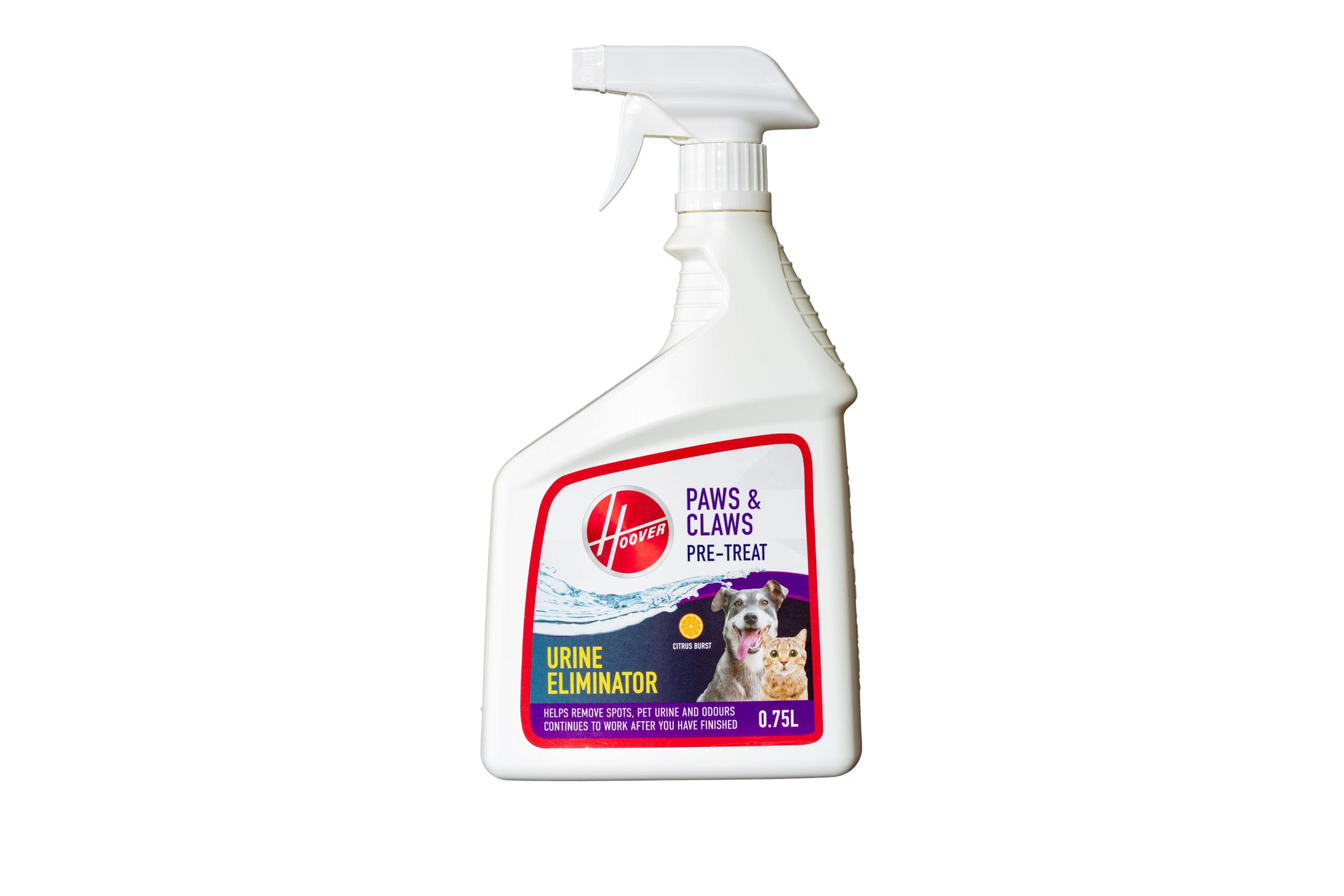 Hoover Paws & Claws Urine Eliminator Pre-Treat Spray. 750ml Bottle