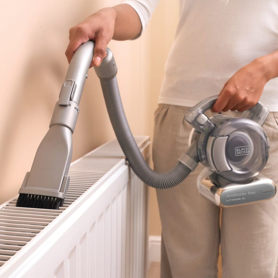 Vacuum cleaner being used